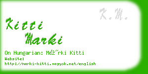 kitti marki business card